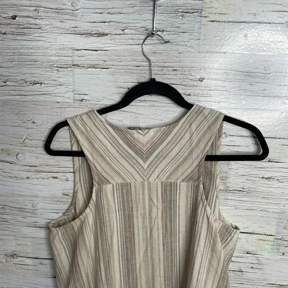 Others follow brown cream dress size large striped - Picture 7 of 8